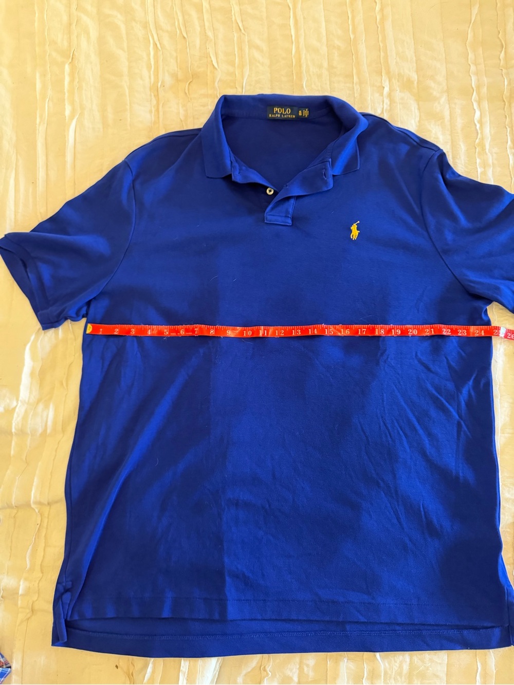 Ralph Lauren Men's Royal Blue Polo with Yellow Pony
